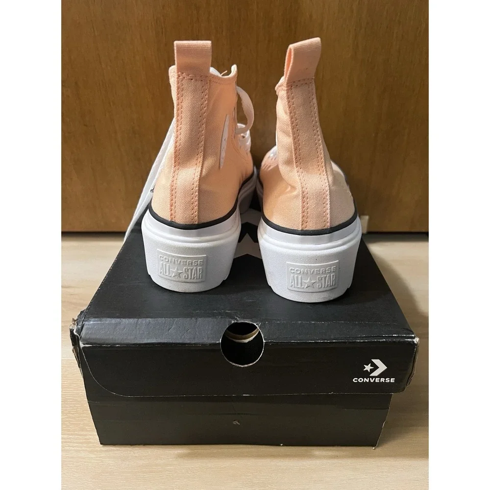 Converse Chuck‎ Taylor All Star Lift Platform High Peach Beam Canvas Sz 6 Youth